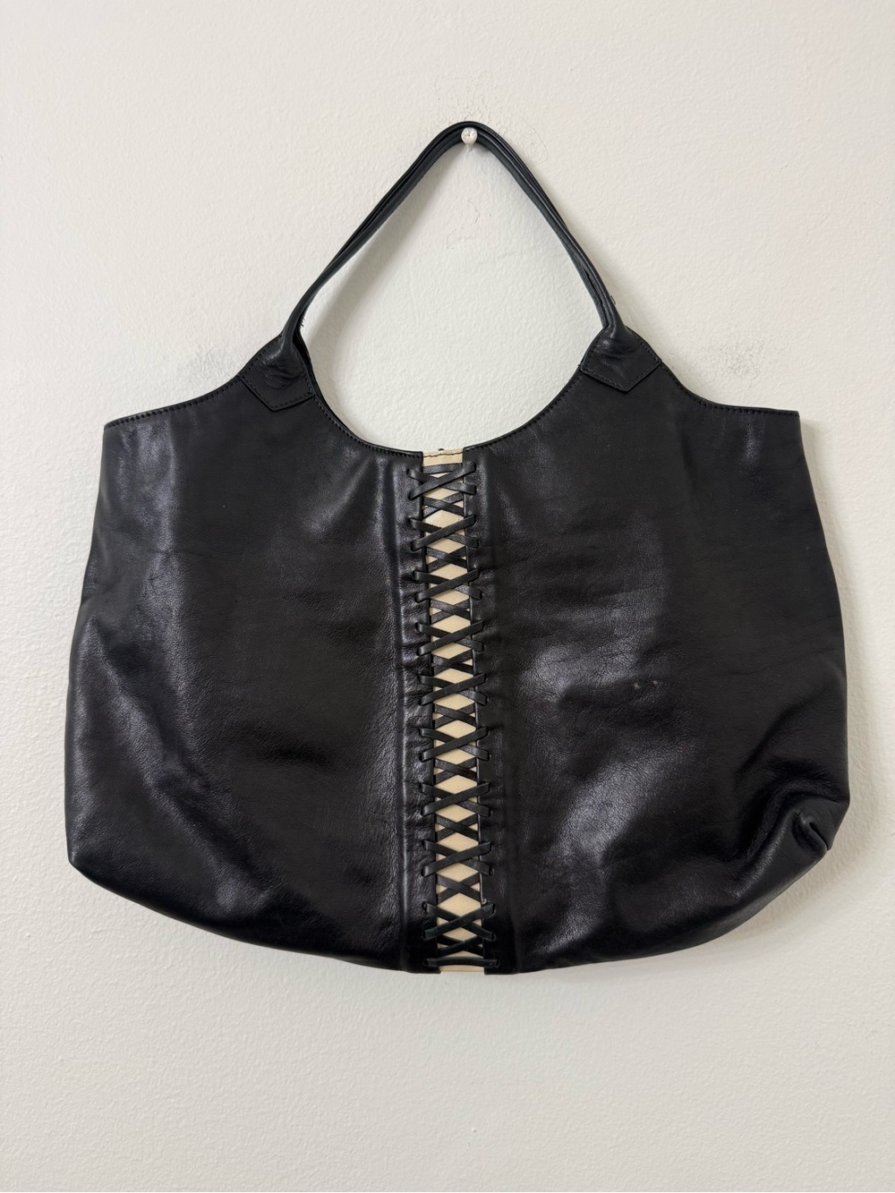 Y2K 2000s Jennifer Scott Black Leather Purse